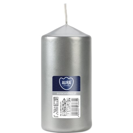 Bispol świeca walec SW60/120-271 srebrny metalik