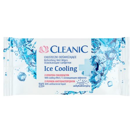 Cleanic Ice Cooling Chusteczki odświeżające z efektem chłodzącym 15 sztuk Cleanic Ice Cooling Chusteczki odświeżające z efektem chłodzącym 15 sztuk
