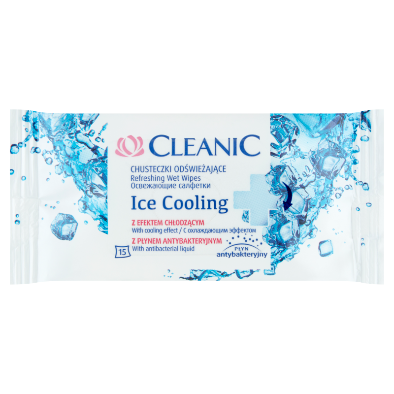 Cleanic Ice Cooling Chusteczki odświeżające z efektem chłodzącym 15 sztuk Cleanic Ice Cooling Chusteczki odświeżające z efektem chłodzącym 15 sztuk