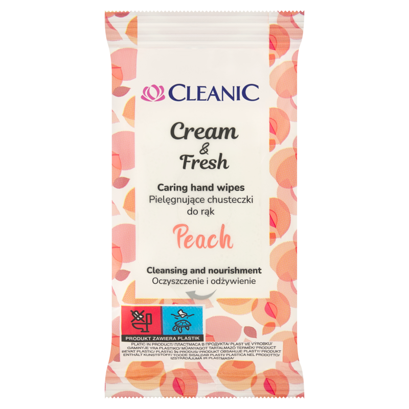 Cleanic chusteczki odświeżające Cream & Fresh Peach 15szt