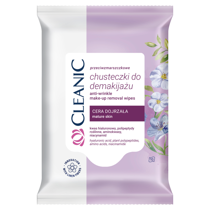 Cleanic chusteczki do demakijażu cera dojrzała 10szt Cleanic chusteczki do demakijażu cera dojrzała 10szt
