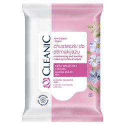 Cleanic chusteczki do demakijażu cera wrażliwa i sucha 10szt