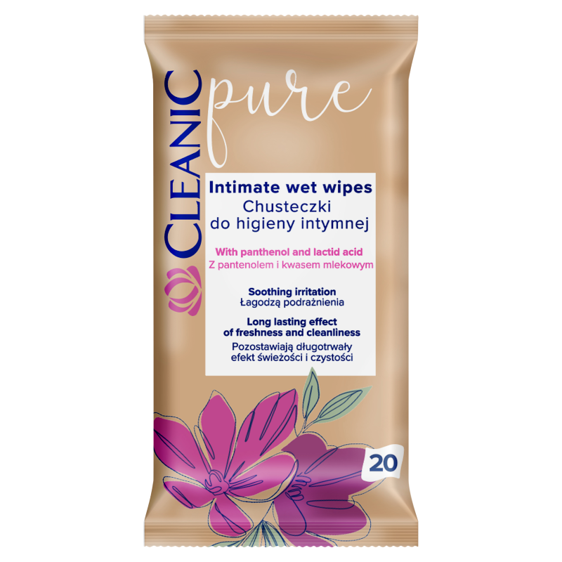 Cleanic Chusteczki do higeny intymnej Pure 20szt Cleanic Chusteczki do higeny intymnej Pure 20szt