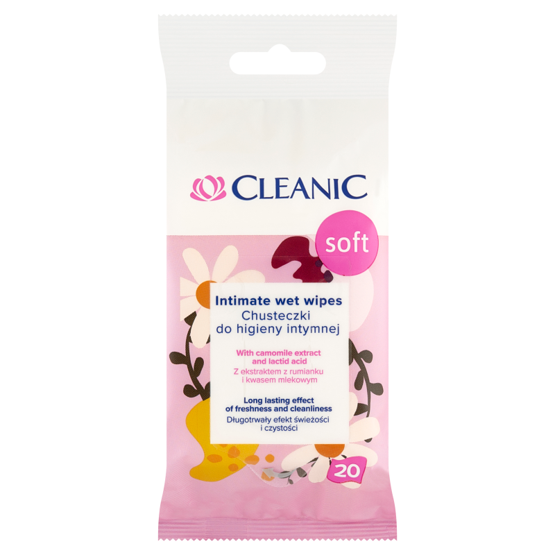 Cleanic Soft Chusteczki do higieny intymnej 20 sztuk Cleanic Soft Chusteczki do higieny intymnej 20 sztuk