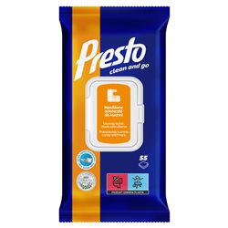 Presto Ściereczki nawilżane do kuchni 55 sztuk