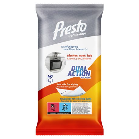Presto Ściereczki Dual Action do kuchnia, piekarnik, płyta 40szt