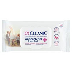 Cleanic Antibacterial chusteczki odświeżające z płynem antybakteryjnym 40szt