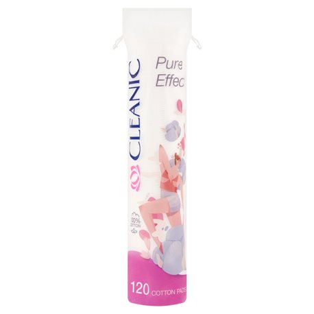 Cleanic Pure Effect Płatki kosmetyczne okrągłe 120 sztuk