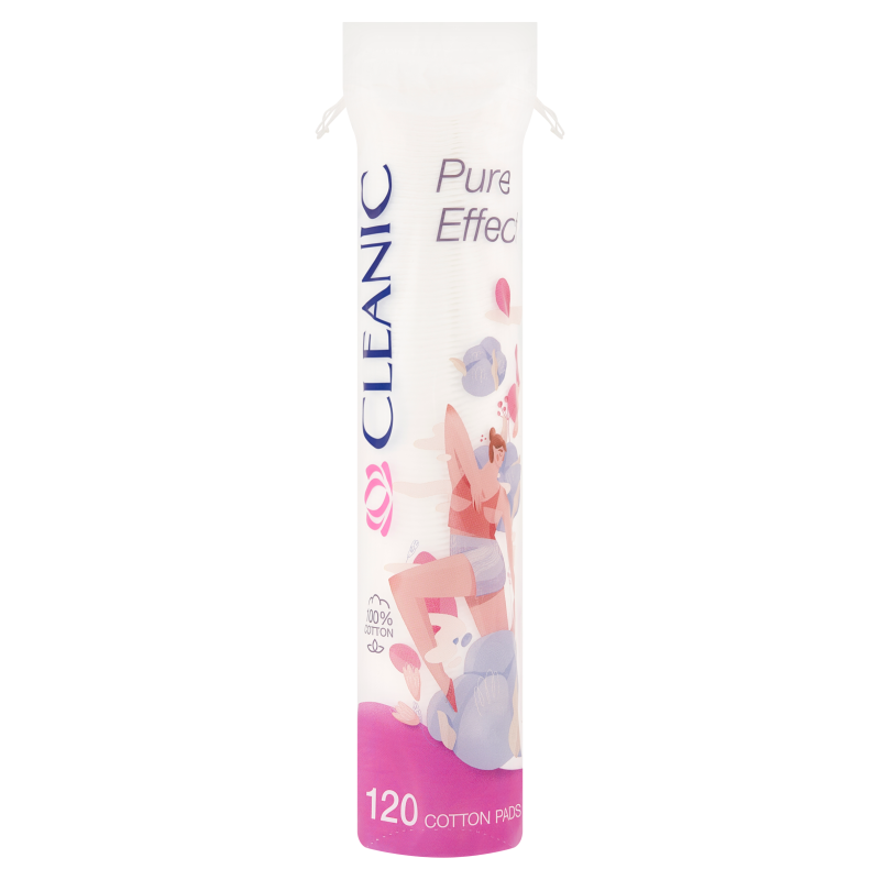 Cleanic Pure Effect Płatki kosmetyczne okrągłe 120 sztuk Cleanic Pure Effect Płatki kosmetyczne okrągłe 120 sztuk