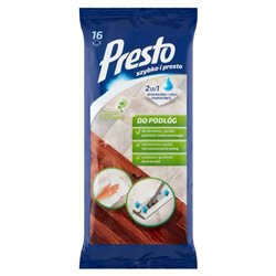 Presto Ściereczki nawilżane do czyszczenia podłóg 16 sztuk