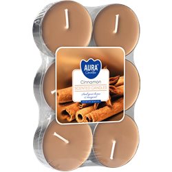 Bispol podgrzewacz tealight zapachowy maxi 6 sztuk p35-65 Cynamon