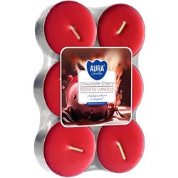 Bispol podgrzewacz tealight zapachowy maxi 6 sztuk p35-104 Czekolada Wiśnia