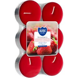 Bispol podgrzewacz tealight zapachowy maxi 6 sztuk p35-73 Truskawka