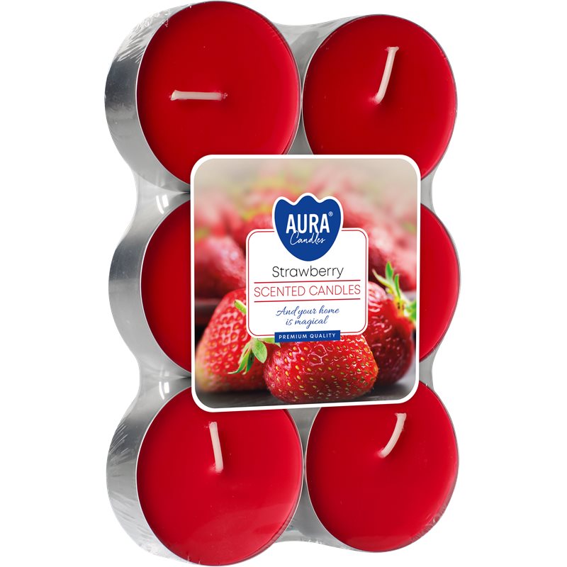 Bispol podgrzewacz tealight zapachowy maxi 6 sztuk p35-73 Truskawka Bispol podgrzewacz tealight zapachowy maxi 6 sztuk p35-73 Truskawka