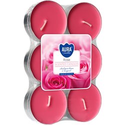 Bispol podgrzewacz tealight zapachowy maxi 6 sztuk p35-78 Róża