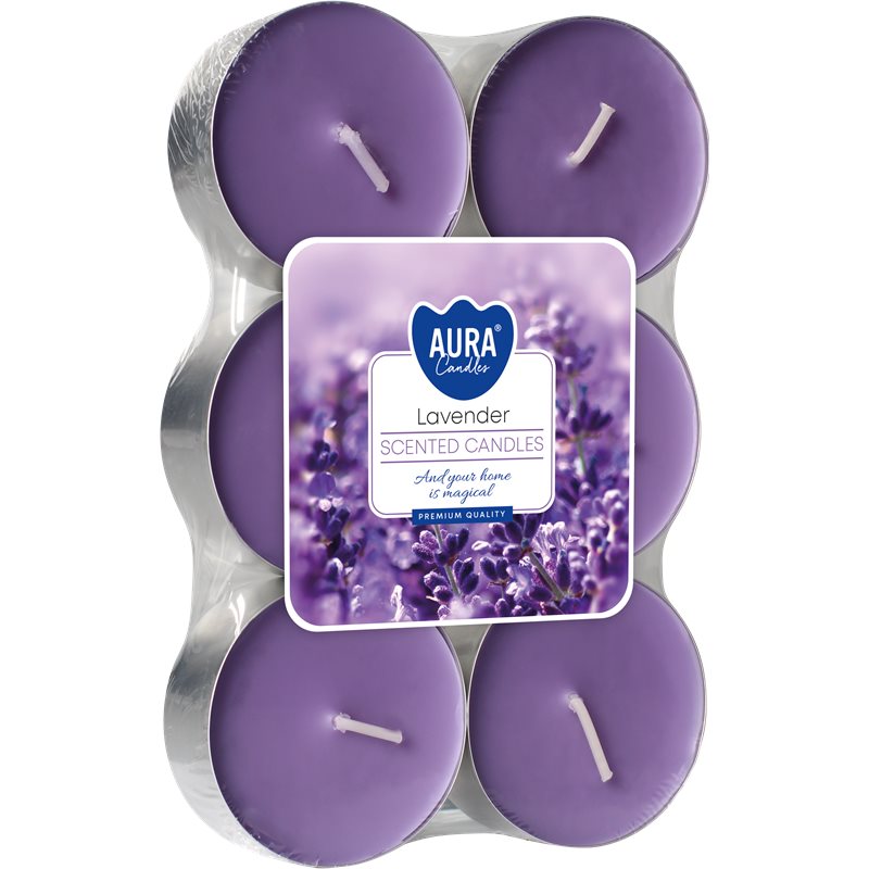 Bispol podgrzewacz tealight zapachowy maxi 6 sztuk p35-79 Lawenda