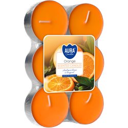 Bispol podgrzewacz tealight zapachowy maxi 6 sztuk p35-63 Pomarańcza