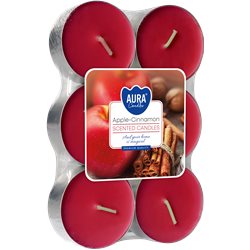 Bispol podgrzewacze zapachowe tealight maxi P35-87 JABŁKO CYNAMON 6 sztuk