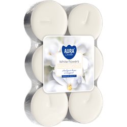 Bispol podgrzewacz tealight zapachowy maxi 6 sztuk p35-6-179 białe kwiaty