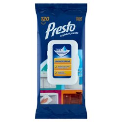 Presto Ściereczki nawilżane uniwersalne 120 sztuk