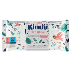 Kindii chusteczki Sensitive 60szt 3+1gratis