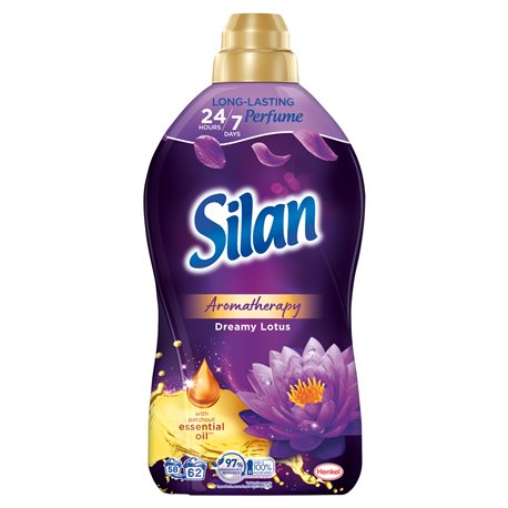 Silan Aromatherapy Dreamy Lotus płyn do płukania tkanin 62 prania 1364 ml  Silan Aromatherapy Dreamy Lotus płyn do płukania tkanin 62 prania 1364 ml