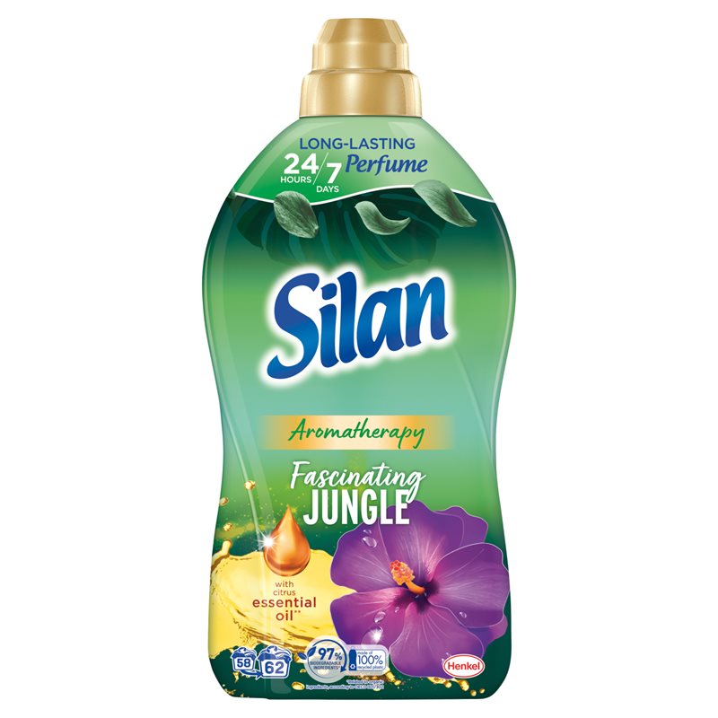 Silan Aromatherapy Fascinating Jungle Płyn do zmiękczania tkanin 62 prania 1364 ml Silan Aromatherapy Fascinating Jungle Płyn do zmiękczania tkanin 62 prania 1364 ml