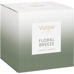 Bispol świeca zapachowa w prążkowanym szkle Kwiatowa bryza 22h