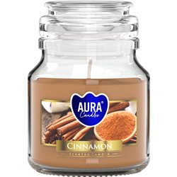 Bispol świeca zapachowa w szkle z wieczkiem słoik Cynamon SND71-65