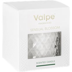 Valpe świeca w kryształowym szkle Zmysłowy kwiat 40h