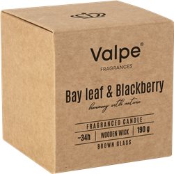 Bispol świeca zapachowa w szkle z drewnianym knotem SN82-095-325 liść laurowy jeżyna