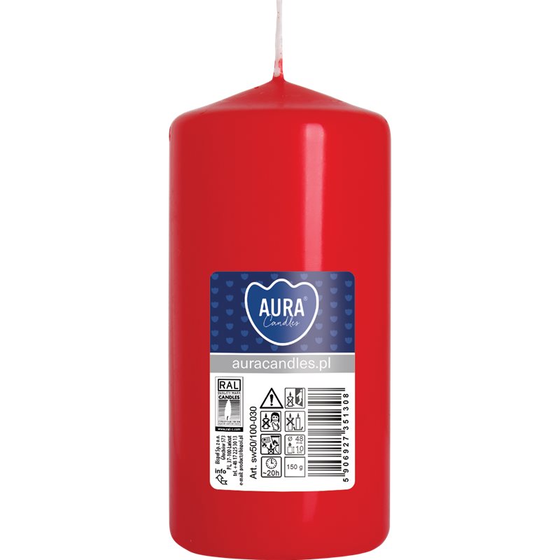 Bispol świeca walec sw50/100-030 czerwony Bispol świeca walec sw50/100-030 czerwony