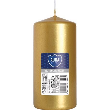 Bispol świeca walec sw50/100 złoty metalik