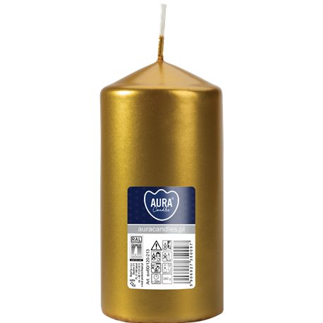 Bispol świeca walec SW60/120-213 złoty metalik