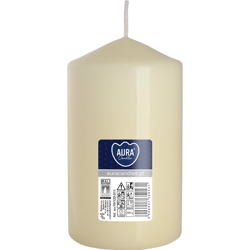 Bispol świeca walec sw70/120 ecru Bispol świeca walec sw70/120 ecru