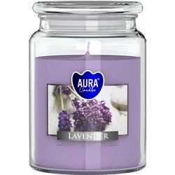 Bispol świeca zapachowa w szkle z wieczkiem duży słoik Lawenda SND99-79