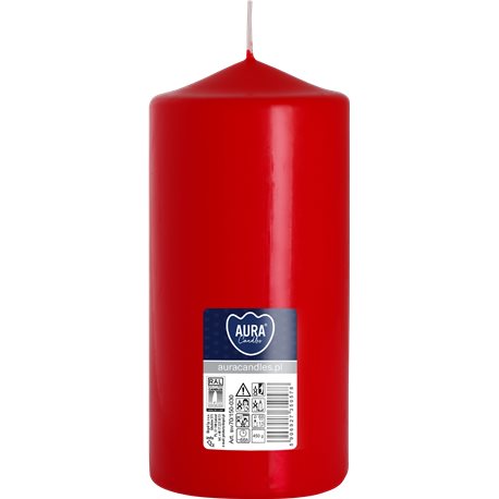 Bispol świeca walec sw70/150 czerwona