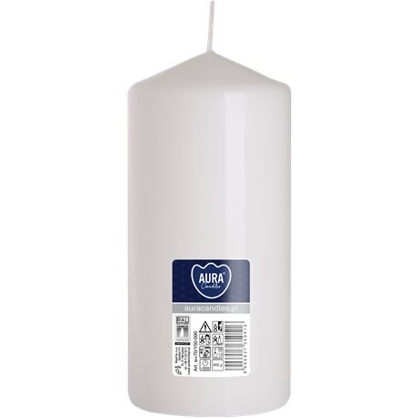 Bispol świeca walec biała sw70/150  Bispol świeca walec biała sw70/150