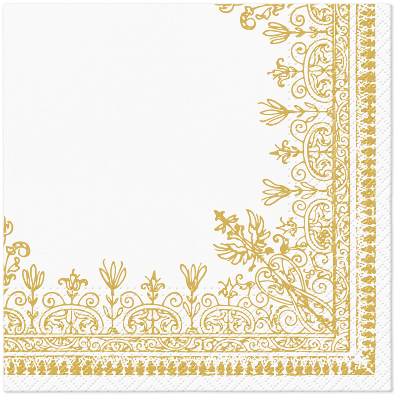 Paw serwetki Ornamental Frame Gold 33x33cm