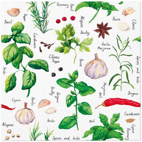 Paw Serwetki przyprawy i zioła 33x33cm 20szt