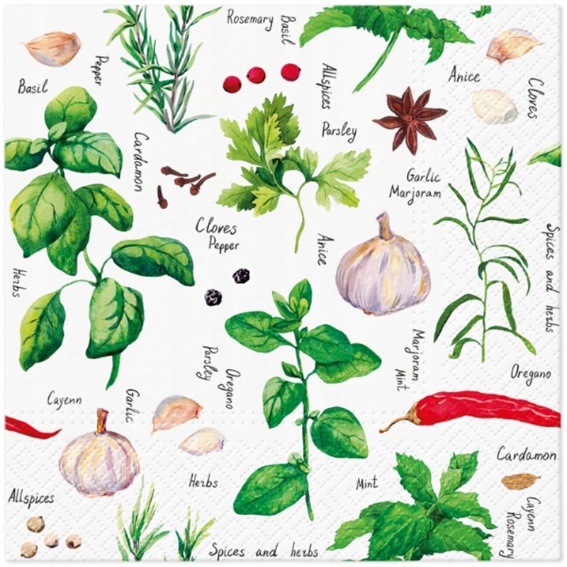 Paw Serwetki przyprawy i zioła 33x33cm 20szt