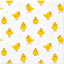 Paw serwetki wielkanocne ze słodkim kurczakiem 33x33cm
