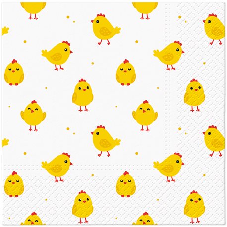 Paw serwetki wielkanocne ze słodkim kurczakiem 33x33cm Paw serwetki wielkanocne ze słodkim kurczakiem 33x33cm