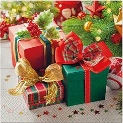 Serwetki PAW świąteczne Boże Narodzenie Gifts with bow 33x33cm