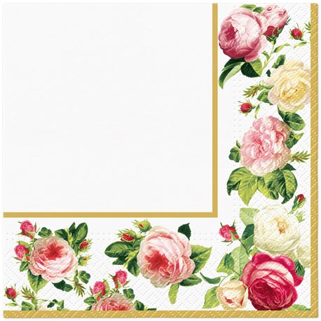 PAW serwetki TaT rosy frame gold TL318009 20 sztuk