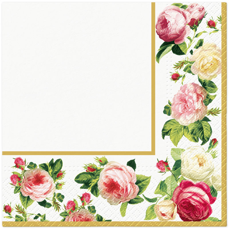 PAW serwetki TaT rosy frame gold TL318009 20 sztuk