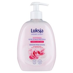 Luksja Creamy & Soft Kremowe mydło w płynie wygładzające róża i proteiny mleka 500 ml