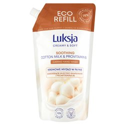 Luksja Creamy & Soft mydło w płynie Łagodzące Mleczko Bawełniane i Prowitamina B5 400 ml