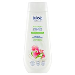 Luksja Silk Care Kremowy żel pod prysznic odświeżające aloes i hibiskus 500 ml