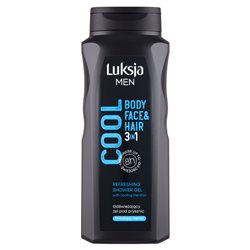 Luksja Men Cool Odświeżający żel pod prysznic 3w1 500 ml